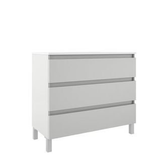 Saniclass Chaci PLUS Badkameronderkast - 100x86x46cm - 3 lades - Geintegreerde greep - MDF - mat wit