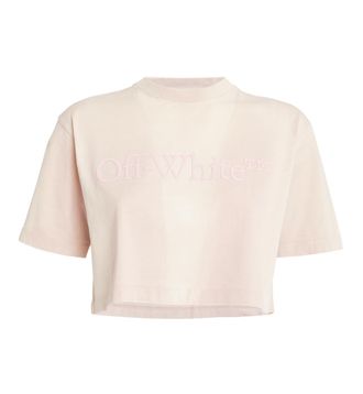 Off-white Off-White Rubberised-Logo Cropped T-shirt Size S