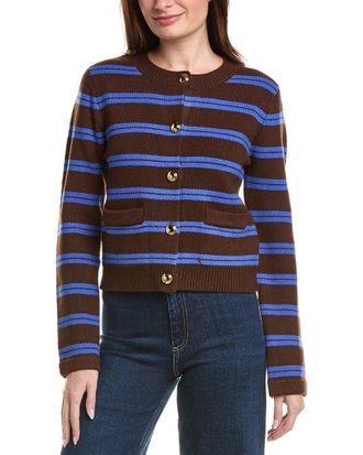 English Factory Striped Cardigan