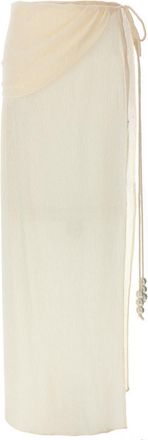 Magda Butrym White Textured Skirt