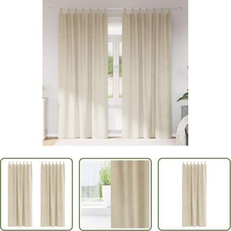 vidaXL vidaXL Tende per camera da letto - Tende oscuranti 2 pcs Crema 140 x 260 cm Velluto