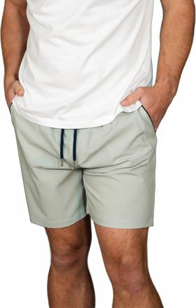 Stone Rose Mens Printed Birdseye Swim Trunk In Olive