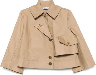 Dice Kayek Trench crop con retro plissettato - Toni neutri
