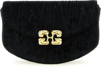 Ganni Lulu Wallet On Chain - Dames - Schoudertassen - Zwart - ONE Size - Polyester - Tassen