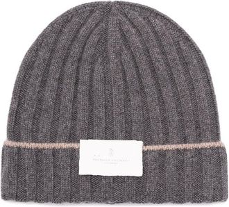 Brunello Cucinelli Cashmere Rib Knit Beanie