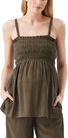 Ripe Ella Shirred Tunic in Khaki at Nordstrom, Size X-Small
