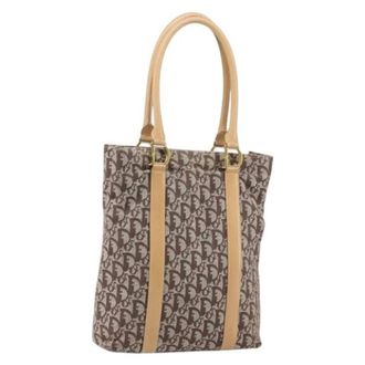 Dior Pre-owned Tote Bags, female, Beige, Size: ONE SIZE Pre-owned Trotter Canvas Tote