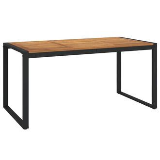 vidaXL Mesa De Jard&iacute;n Con Patas En U Madera Maciza Acacia 160x80x75 Cm Vidaxl