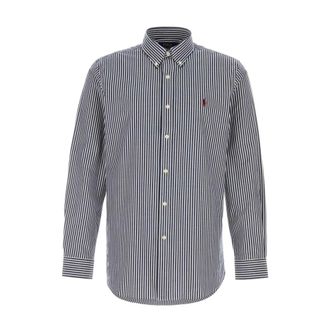 Polo Ralph Lauren Overhemden, Heren, Blauw, XL, Katoen, Gestreepte Button-Down Overhemd
