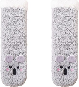 Generic Floor Socks Non Slip Socks Adult Indoor Autumn Winter Thickened Lamb Wool Fleece Warm Snow Comfortable Breathable Soft Outdoor Hiking