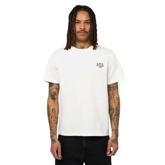 A.P.C. T-Shirts, male, White, Size: L Standard Rue Madame T-Shirt