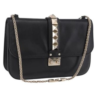 Valentino Pre-owned Vintage Schoudertas - Dames - Pre-owned - Zwart - Maat: ONE Size Leer