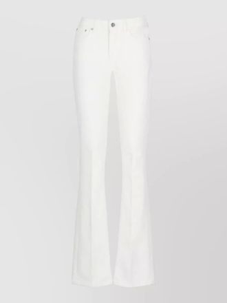 Dondup flared cotton jeans straight leg design