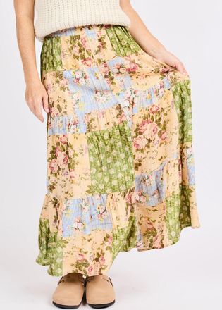 Sadie & Sage Treasured Trove Midi Skirt In Multi