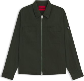 HUGO BOSS Oversize-fit shirt in water-repellent canvas