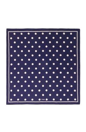Maje Silk polka dot bandana in Navy Dots Print at Nordstrom