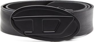 Diesel 4cm belt in waxed leather - Belts - Man - Black