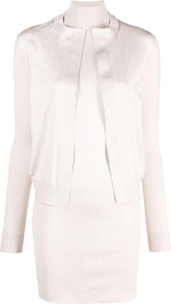Fendi open-front knitted cardigan - women - Silk/Polyamide/Spandex/Elastane - 42 - Neutrals