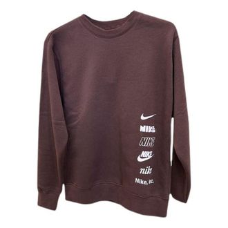 Nike Multi Logo Crew Neck Sweatshirt Tan DX0782-227