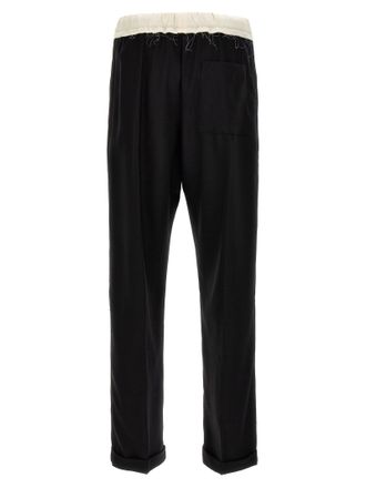 Wales Bonner Mens Bicolor Wool Casual Pants