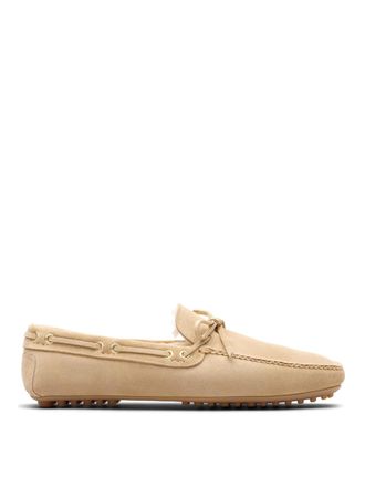 Car Shoe Ecru Suede And Sheepsk