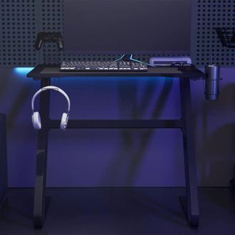 vidaXL Scrivania da Gaming con Gambe a zz Nera 90x60x75 cm - Vidaxl