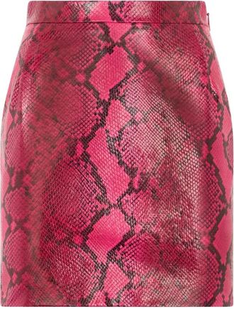 Roberto Cavalli Rokken, Dames, Rood, L, Leer, Python Print Rok