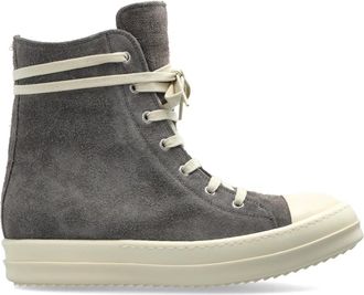 Rick Owens High-Top Sneakers Sneaks - Dames - Sneakers - Grijs - 39 EU - Leer - Schoenen