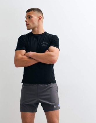 Abercrombie & Fitch YPB - Pantaloncini da allenamento leggeri color antracite-Grigio