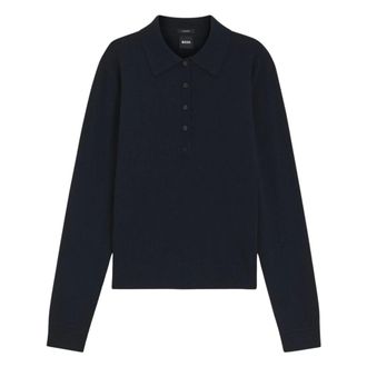 HUGO BOSS Jersey tipo polo Falonsi - Knitwear - Mujer - Azul - M