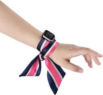Posh Tech Stripe Silk Scarf 38mm/40mm Apple Watch 1/2/3/4 Band at Nordstrom Rack, Size Small