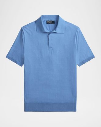 Polo Ralph Lauren Men & apos;s Cotton Knit Short-Sleeve Polo Sweater