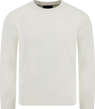 Paul & Shark White Minimalist Classic Cotton Sweater