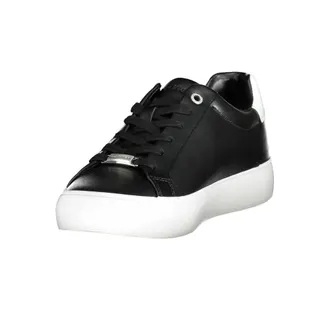 Calvin Klein Leather and Nylon Sneaker - Black