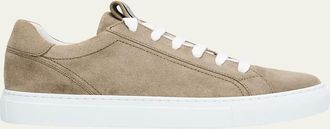 Brunello Cucinelli Monili Suede Low-Top Sneakers