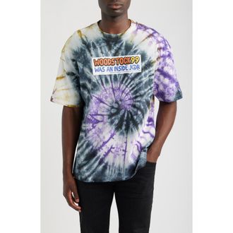 Pleasures Inside Job Tie Dye Cotton Graphic T-Shirt in Tie-Dye at Nordstrom, Size Xx-Large