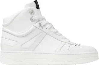 Jimmy Choo London Hawaii High Top Leather Sneakers, Brand Size 34 ( US Size 4 )