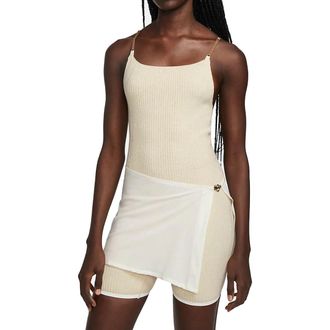 Nike (WMNS) Nike x Jacquemus Ribbed Short Bodysuit Pearl White DN3233-221