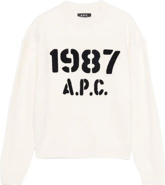 A.P.C. 1987 logo jumper - White