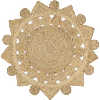 vidaXL Tappeto Lavorato a Mano in Juta Intrecciata 120 cm - Vidaxl