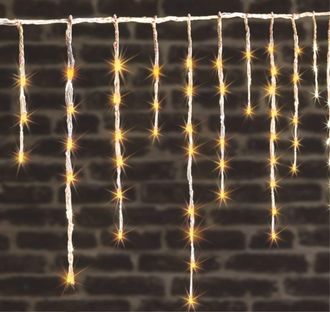 F&eacute;&eacute;ric Lights & Christmas F&eacute;&eacute;ric Lights And Christmas - Cortina Brillante De 360 Led De Color Blanco C&aacute;lido Para Exteriores Con Efecto De Nevada - Feeric Lights & Christmas