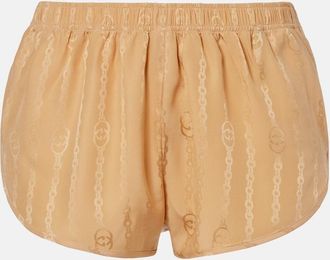 Gucci Shorts de seda con GG en jacquard