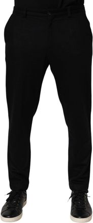 Dolce & Gabbana Black Cashmere Dress Formal Men Trouser Mens Pants (Pre-Owned)