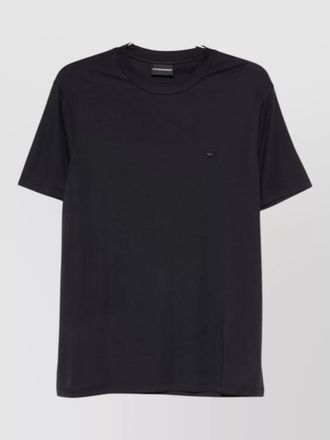 Emporio Armani silk-blend logo-detail short-sleeve t-shirt