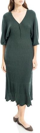 Max Studio Balloon Sleeve Midi Sweater Dress in Dark Green at Nordstrom Rack, Size X-Large