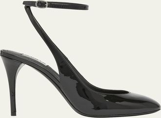 Alaia Patent Leather Slingback Pumps