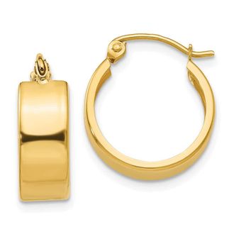 Diamond2Deal 10k Yellow Gold Round Shape Small Fancy Hoop Earrings