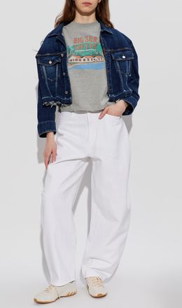 Re/Done T-shirt With Print, Womens, Grey