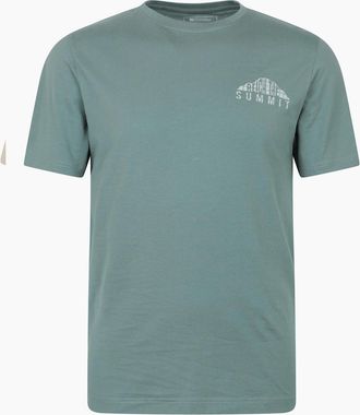 Mountain Warehouse Mens Mountain Warehouse Mens Reach The Summit Graphic T-Shirt - Green - Size: 36