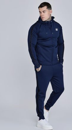 Siksilk Mens Navy Hoodie and Joggers Set XL